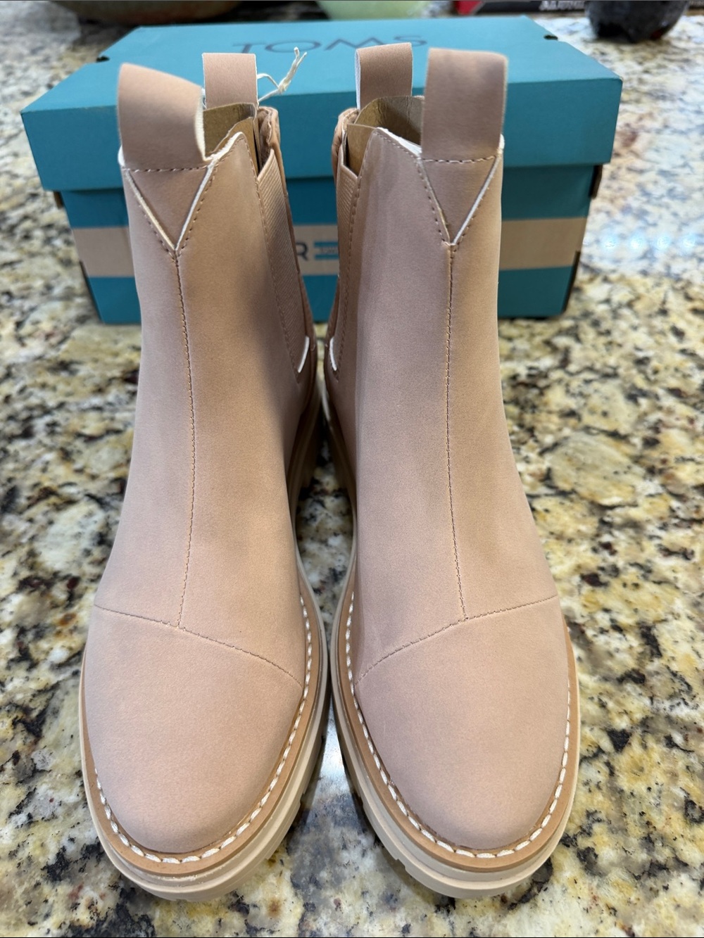 Toms Blush Chelsea Ankle Boots in Soft Pink